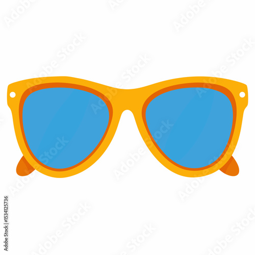 Minimal Sunglasses Vector on White