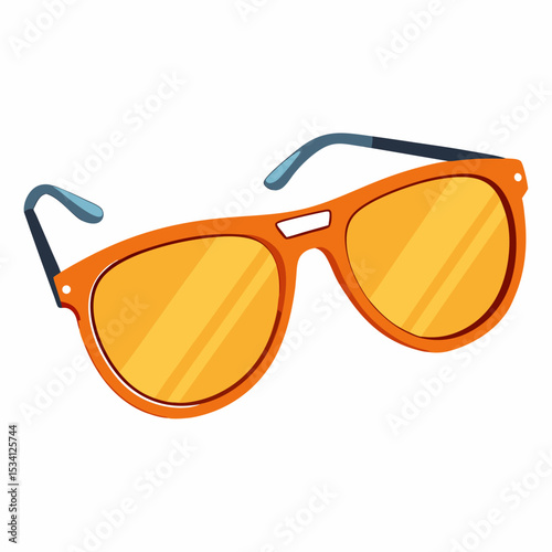 Minimal Sunglasses Vector on White