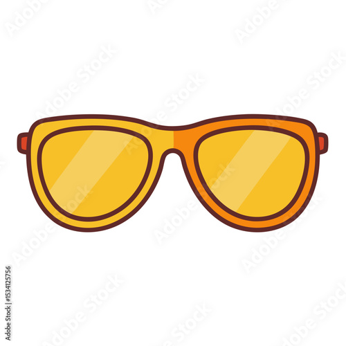 Minimal Sunglasses Vector on White