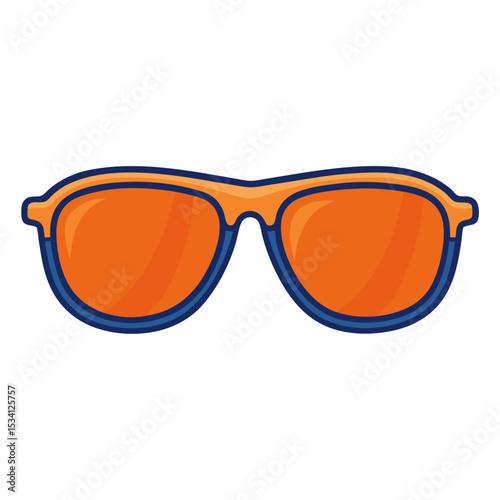 Minimal Sunglasses Vector on White