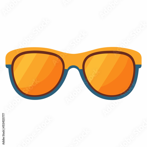 Minimal Sunglasses Vector on White