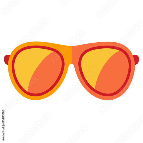 Minimal Sunglasses Vector on White