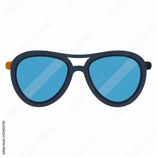 Minimal Sunglasses Vector on White