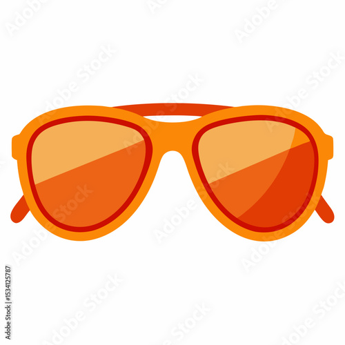 Minimal Sunglasses Vector on White