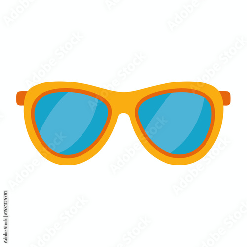 Minimal Sunglasses Vector on White