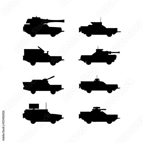 military tank silhouettes