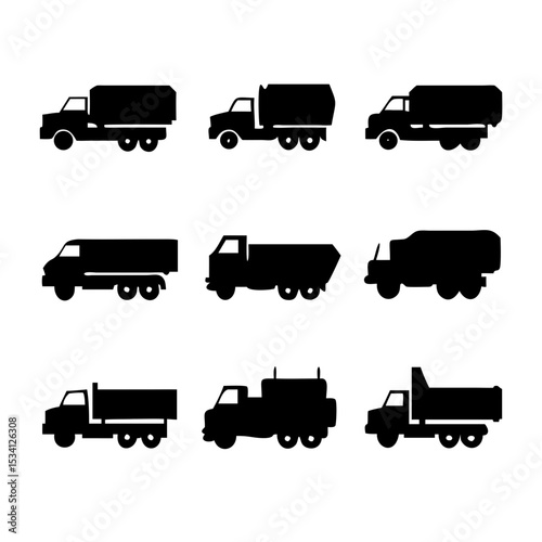 set of transport icons