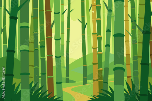 bamboo forest background vector