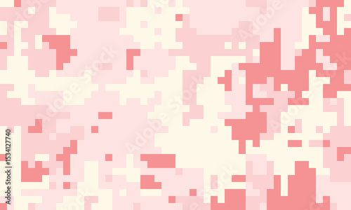 Abstract pixelated texture in soft pink and cream tones.  Ideal for backgrounds, website designs, or print projects needing a gentle, modern aesthetic. Evokes feelings of calm and serenity.