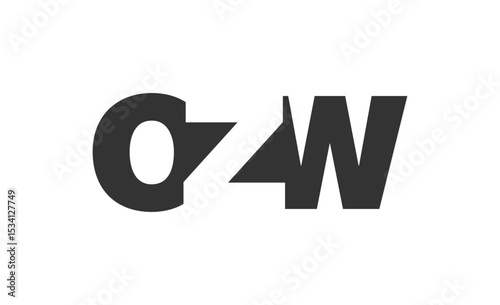 OZW logo design. Initial letter O Z W bold font style for tech startups, consulting, corporate branding. Creative company name, headlines typography identity, trendy logotype.
