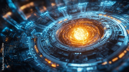 Futuristic Fusion Reactor Visualization with Plasma Energy Dynamics