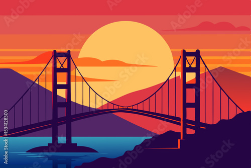 golden gate bridge at sunset