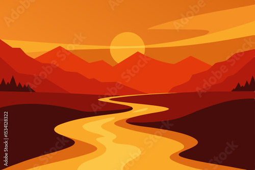 sunrise over the mountains