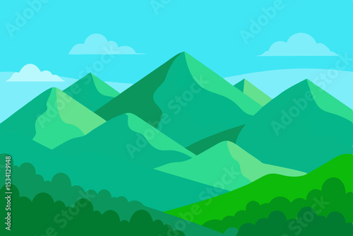 mountain landscape with trees