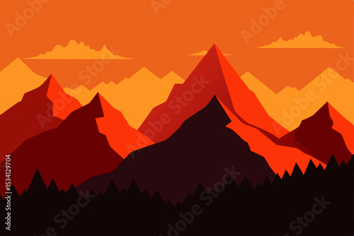 sunrise in mountains