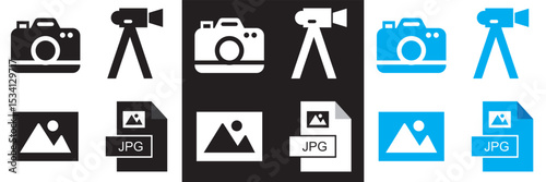 Photography  and  Image Editing Icon.  Camera, Photo, Picture Editing vector. Vector for websites, mobile interfaces, presentations, banner, visual branding etc. Vector illustration. EPS 10