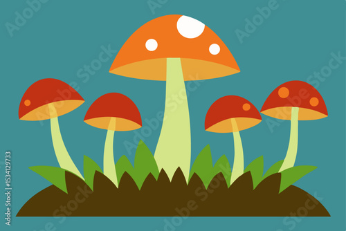 vector illustration of mushroom