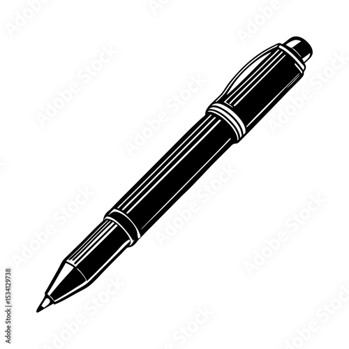 Discover the elegance of a black ink pen for writing, drawing, and signing documents online now today