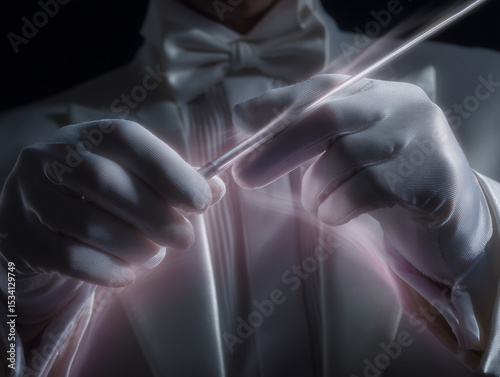 A wizard with a magic wand.