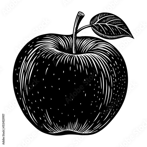 Apple fruit illustration vector graphic design for healthy eating and organic food promotions usage