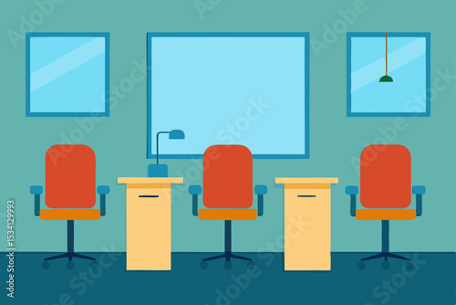 interior of a room with a chair