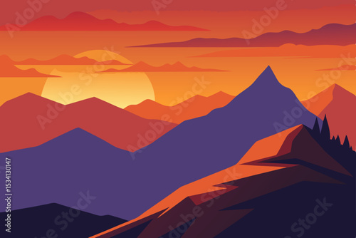 mountain landscape with mountains
