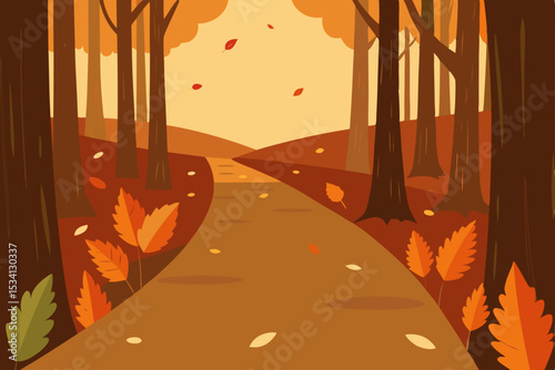 autumn leaves in the park
