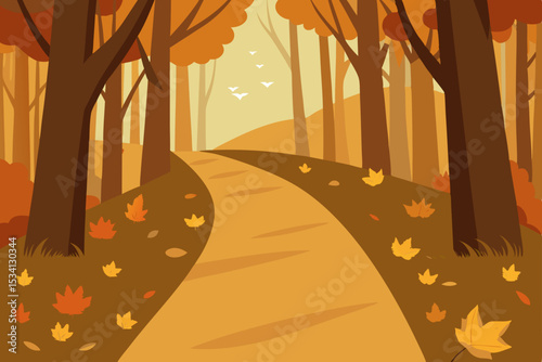 road in autumn