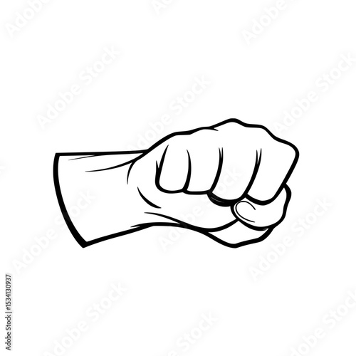 Icon of fist showing determination unity
