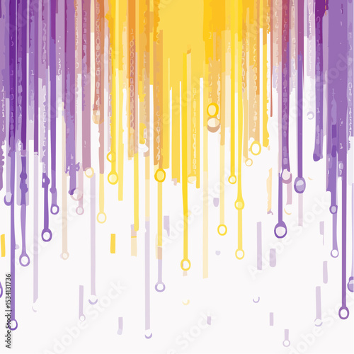 binary code cascading down like digital rain, representing data insights, vibrant hues