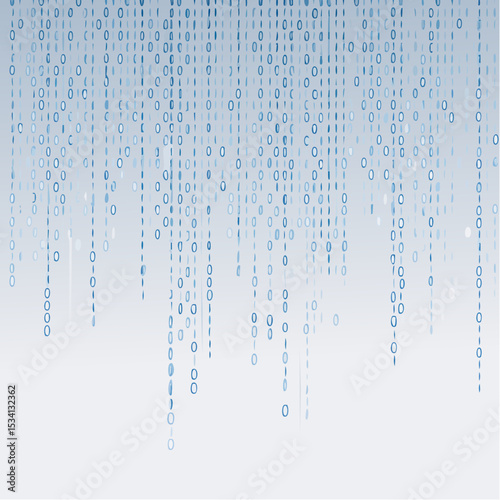 binary code cascading down like digital rain, representing data insights, vibrant hues