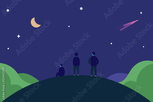 man and woman in space