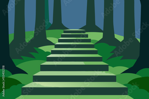 steps leading to the columns