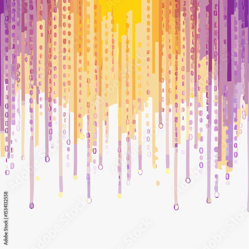 binary code cascading down like digital rain, representing data insights, vibrant hues