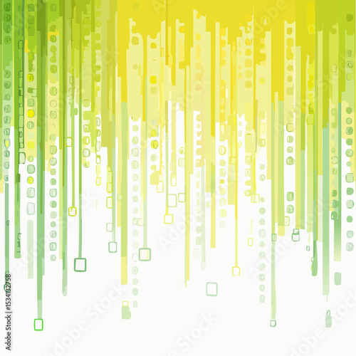 binary code cascading down like digital rain, representing data insights, vibrant hues
