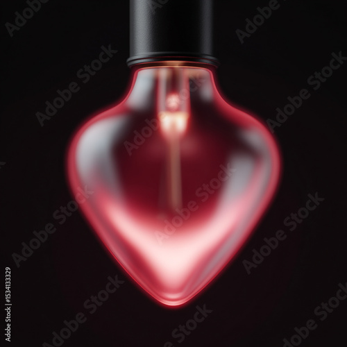 Heart shape light bulb.