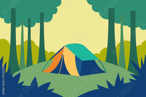 camping in the mountains