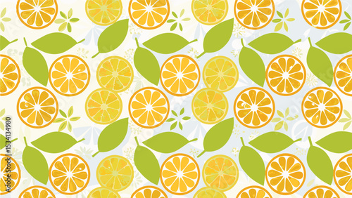 Sweet citrus delight pattern a joyful orchard of oranges and lemons brings summer vibes and organic