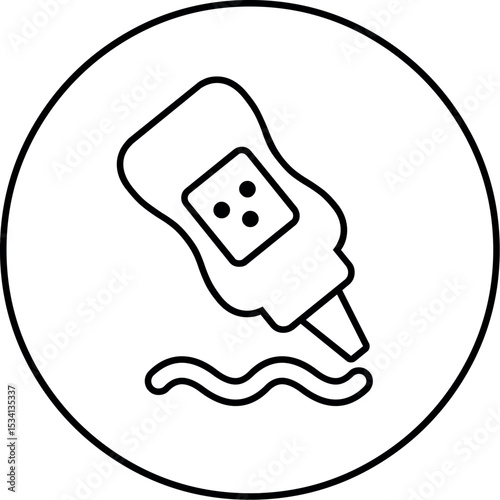 Illustration of mustard sauce bottle vector icon illustration condiment food yellow spicy flavor delicious ingredients design vector