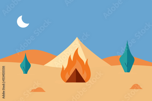 vector illustration of a mountain