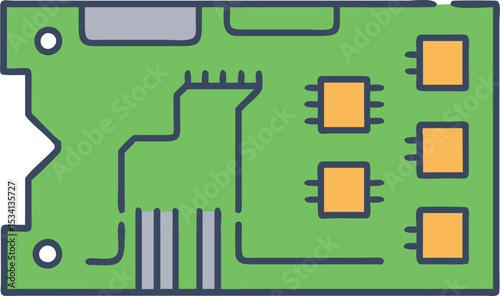Computer Graphics Card Icon
