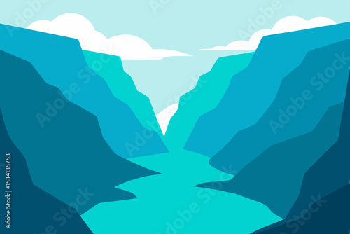 mountain landscape with blue sky