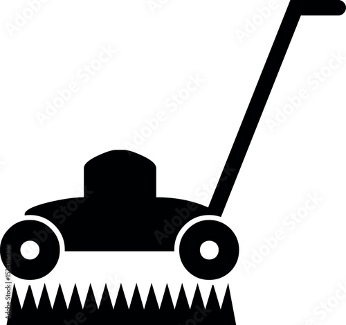 Illustration of lawn dethatcher tool vector image for lawn care and maintenance equipment icon graphic design and illustration vector