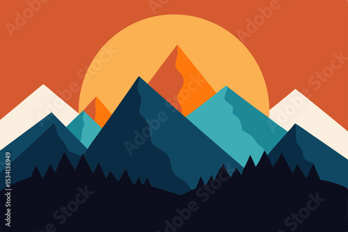 mountain landscape with mountains
