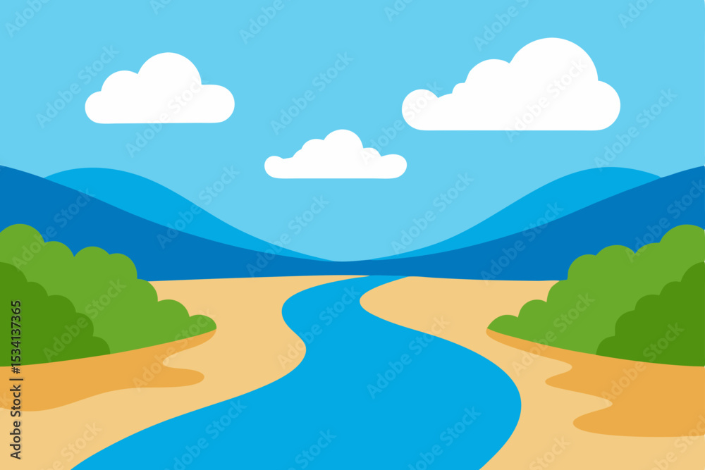 Fototapeta premium landscape with mountains and sea