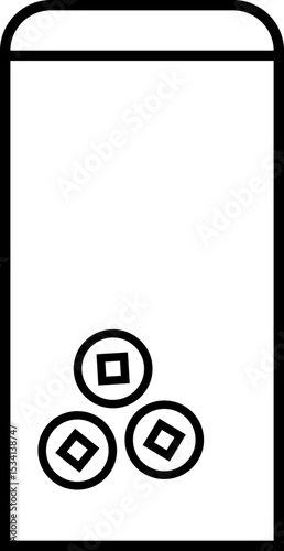 Chinese hongbao thick outline vector Isolated.
Chinese new year envelope icon design.
chinese envelope bag line style. 
Lucky money envelope bag.
Transparent background.