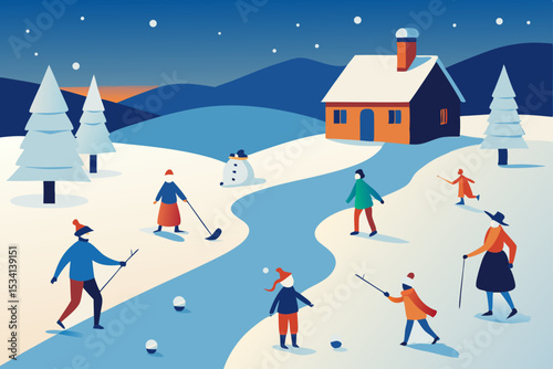 ski resort in the mountains