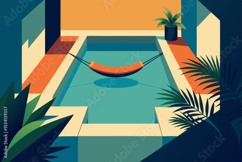 tropical island with palm trees