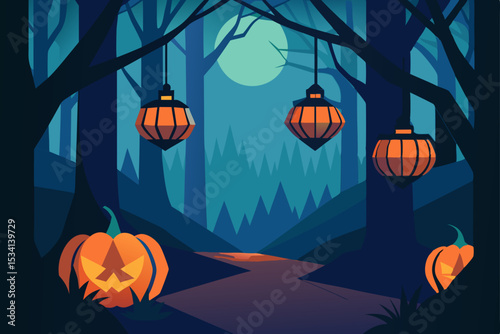 halloween background with pumpkins