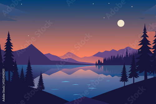 sunset in the mountains